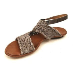 CYDWOQ Vintage Knitted Sandals